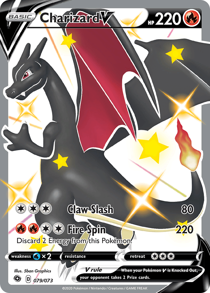 Charizard V printed card
