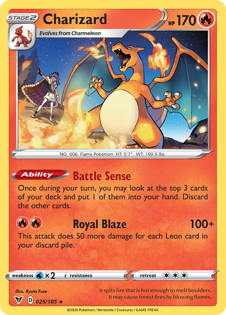 Charizard printed card
