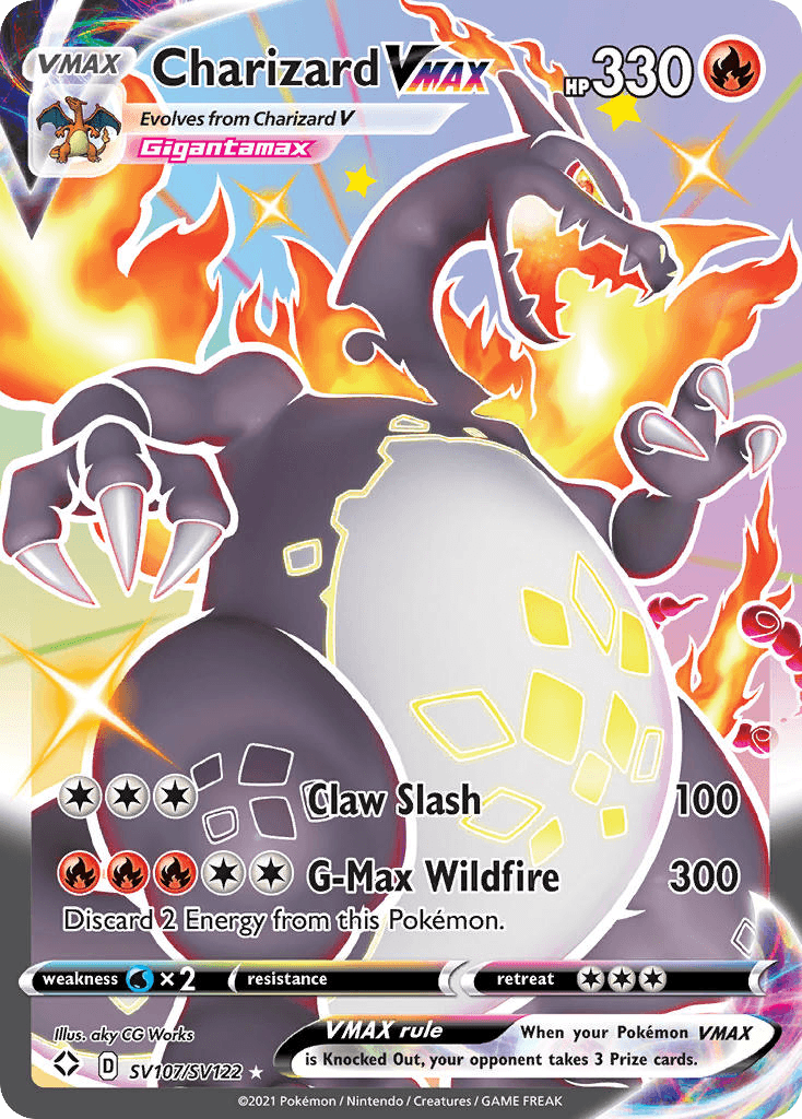 Charizard VMAX printed card