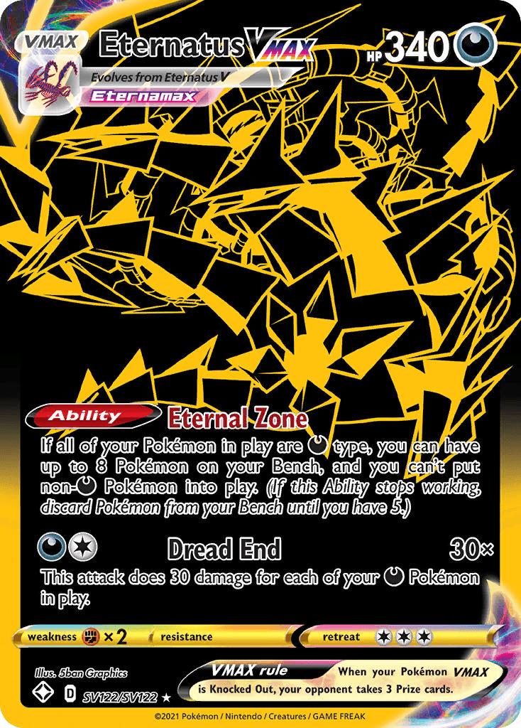 Eternatus VMAX printed card
