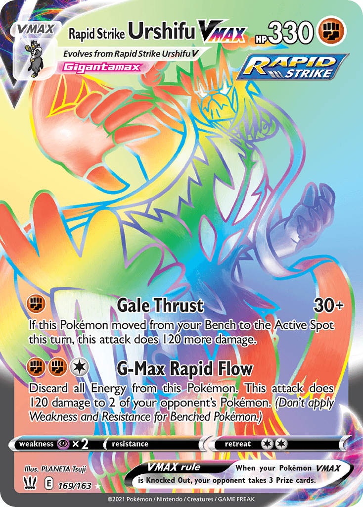 Rapid Strike Urshifu VMAX printed card