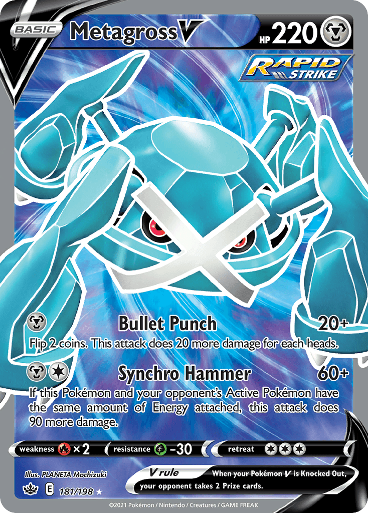 Metagross V printed card