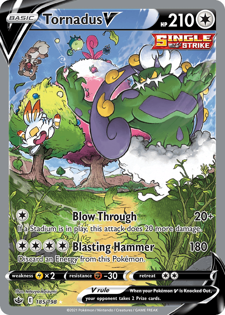 Tornadus V printed card