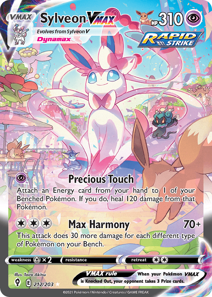 Sylveon VMAX printed card
