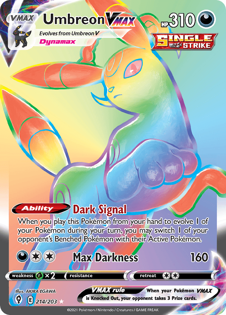 Umbreon VMAX printed card