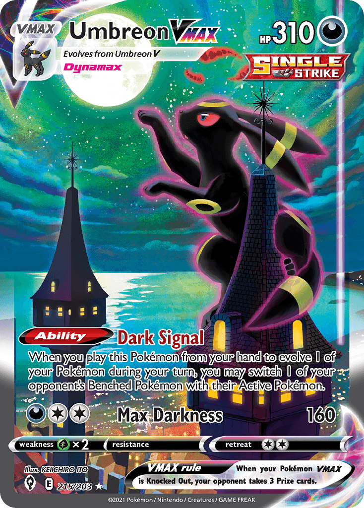 Umbreon VMAX printed card