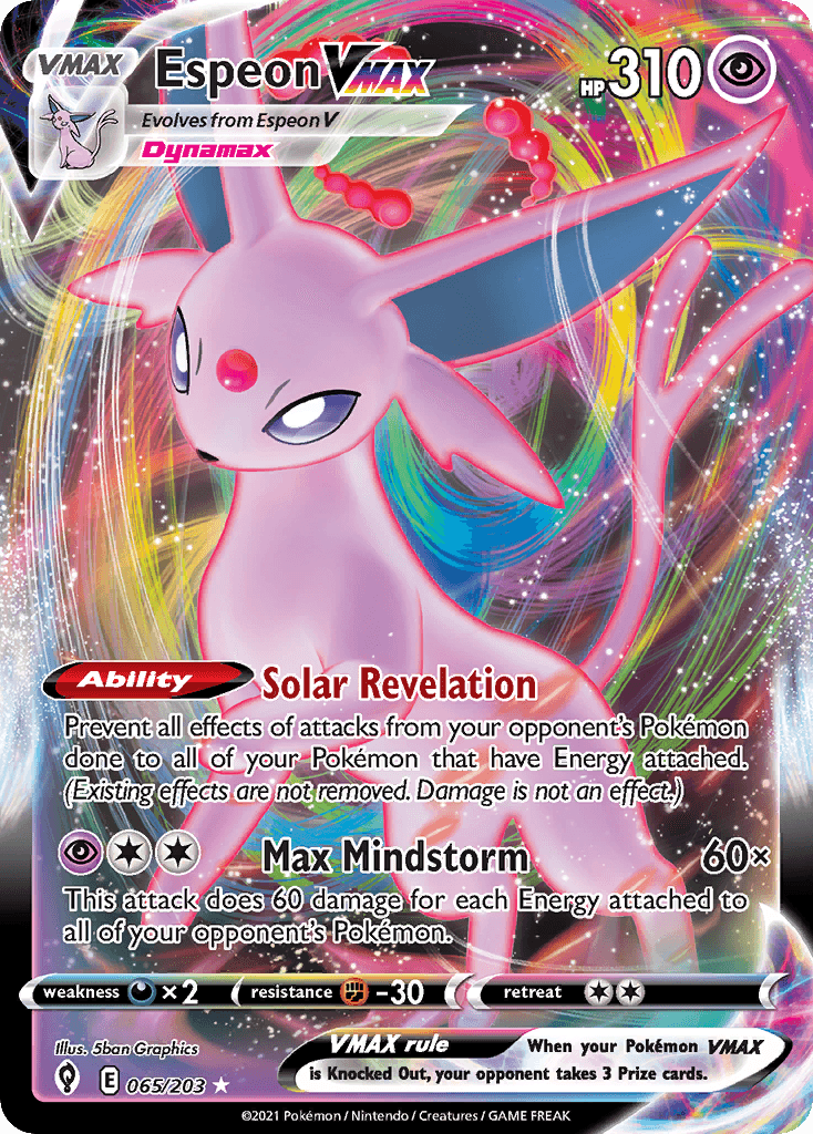 Espeon VMAX printed card