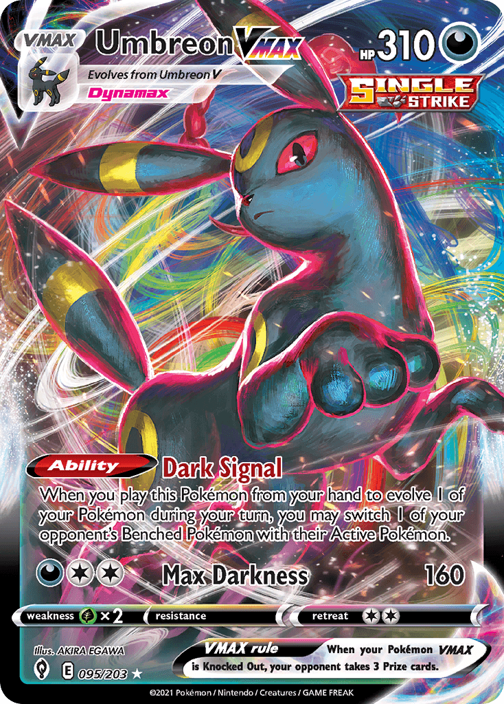 Umbreon VMAX printed card
