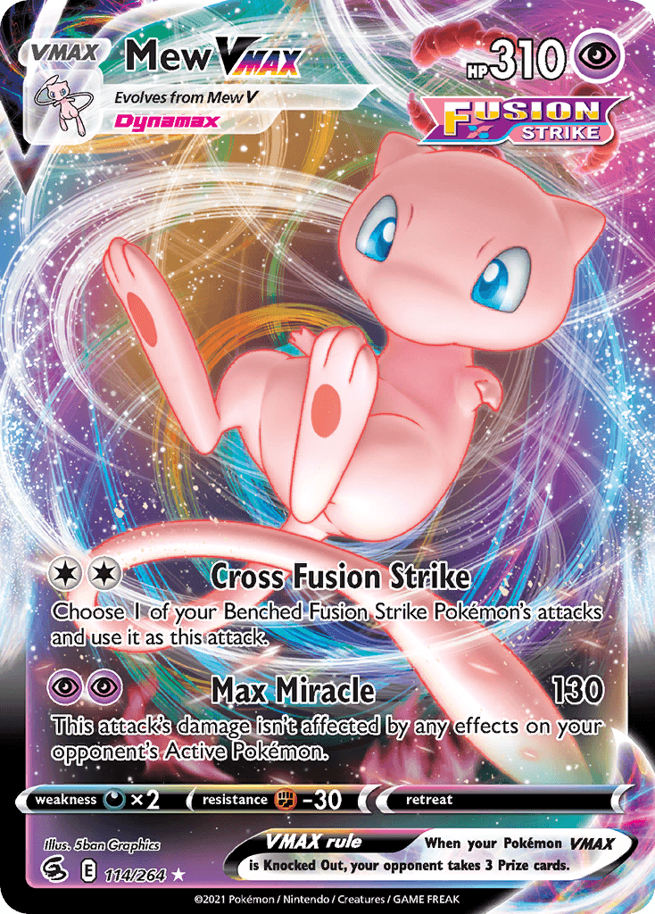 Mew VMAX printed card