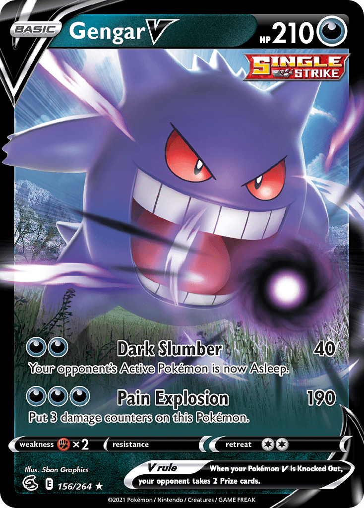 Gengar V printed card