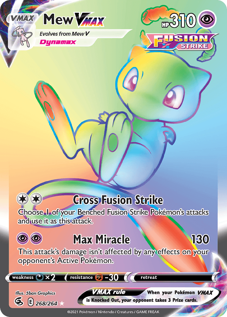 Mew VMAX printed card