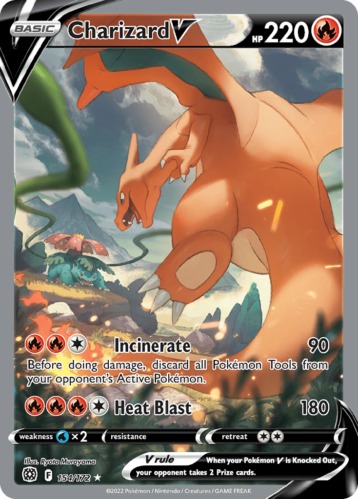 Charizard V printed card