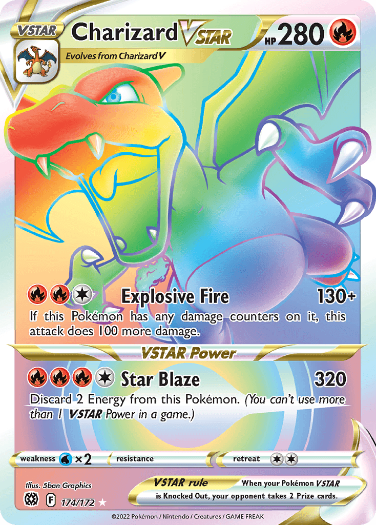 Charizard VSTAR printed card