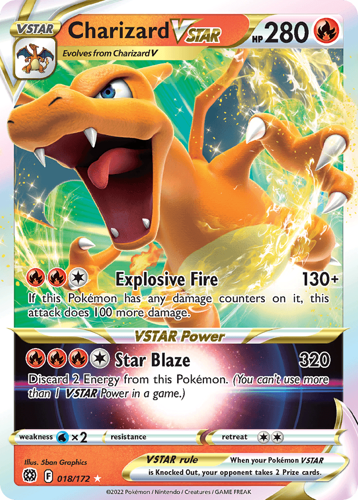 Charizard VSTAR printed card