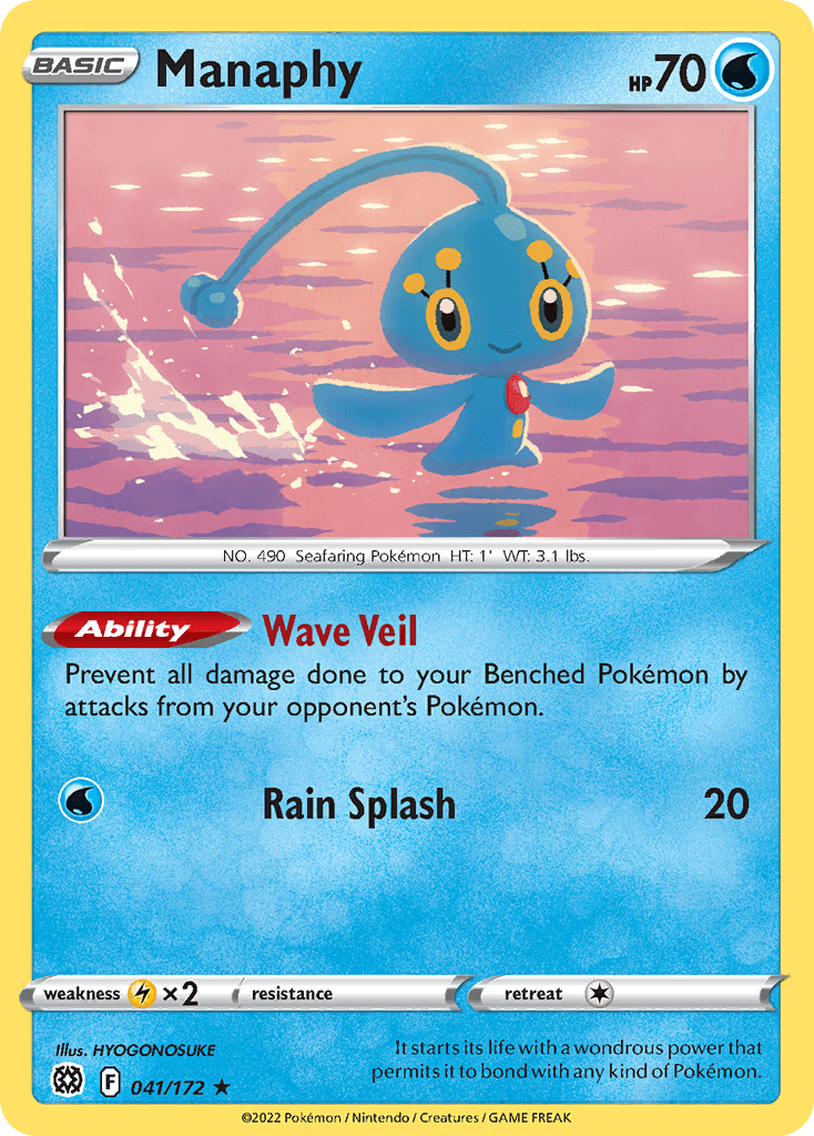 Manaphy printed card