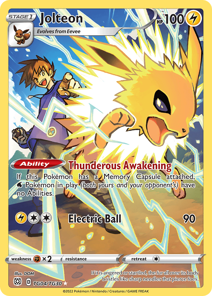 Jolteon printed card