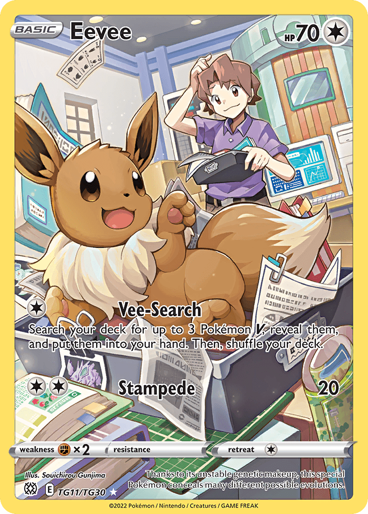 Eevee printed card