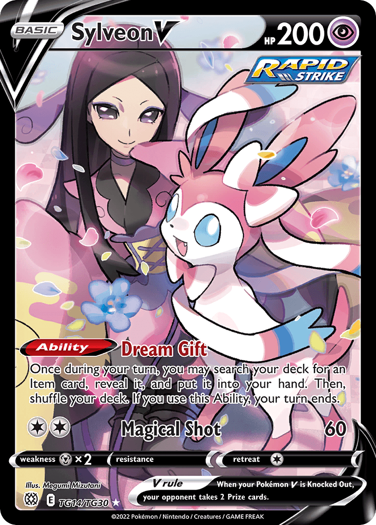 Sylveon V printed card