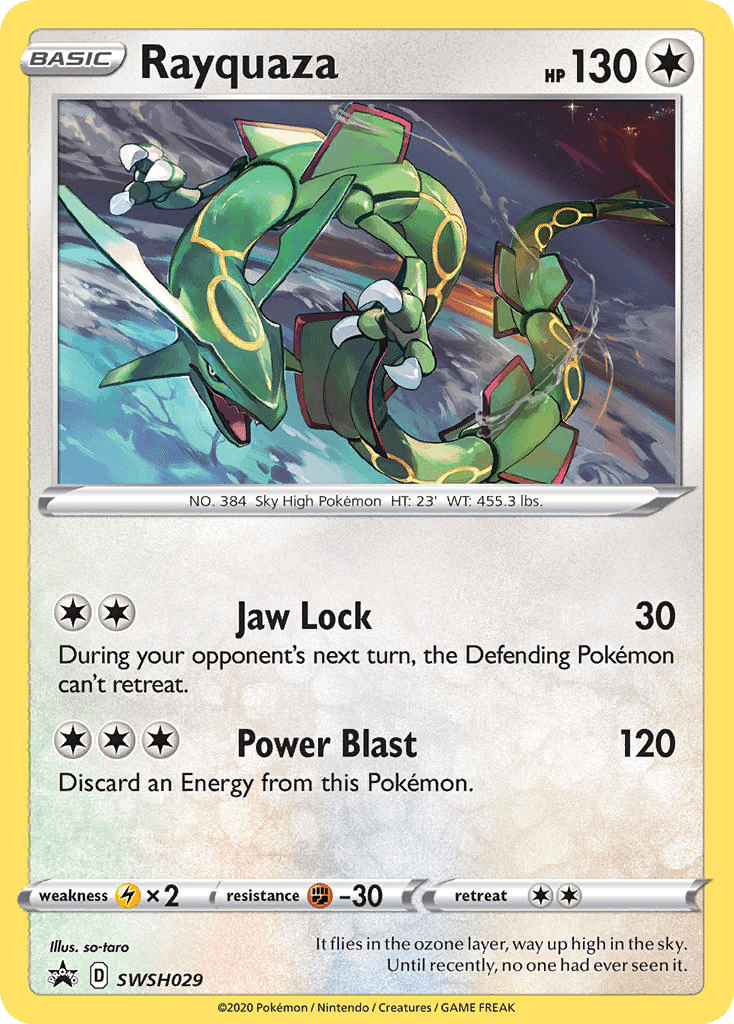 Rayquaza printed card