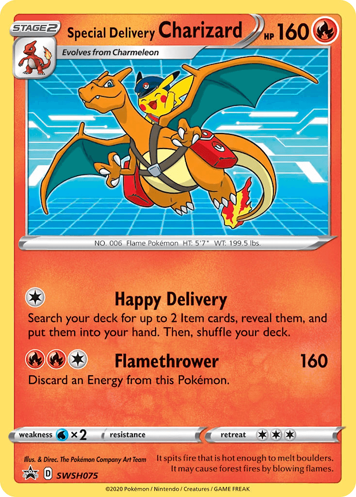 Special Delivery Charizard printed card