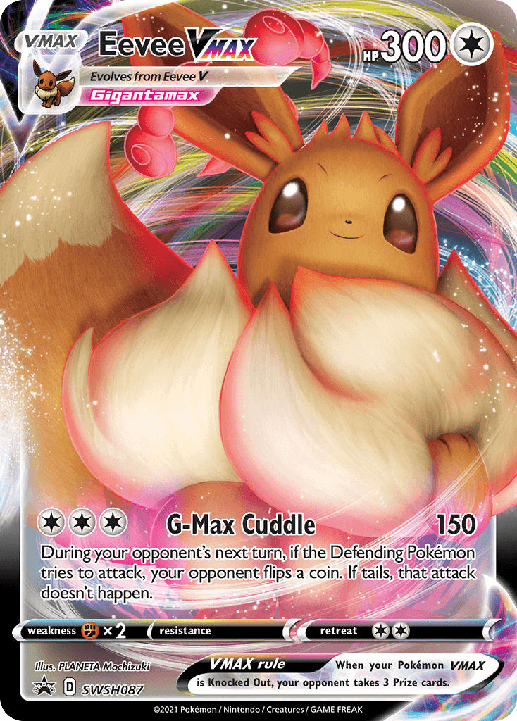 Eevee VMAX printed card