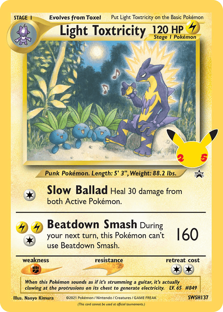 Light Toxtricity printed card