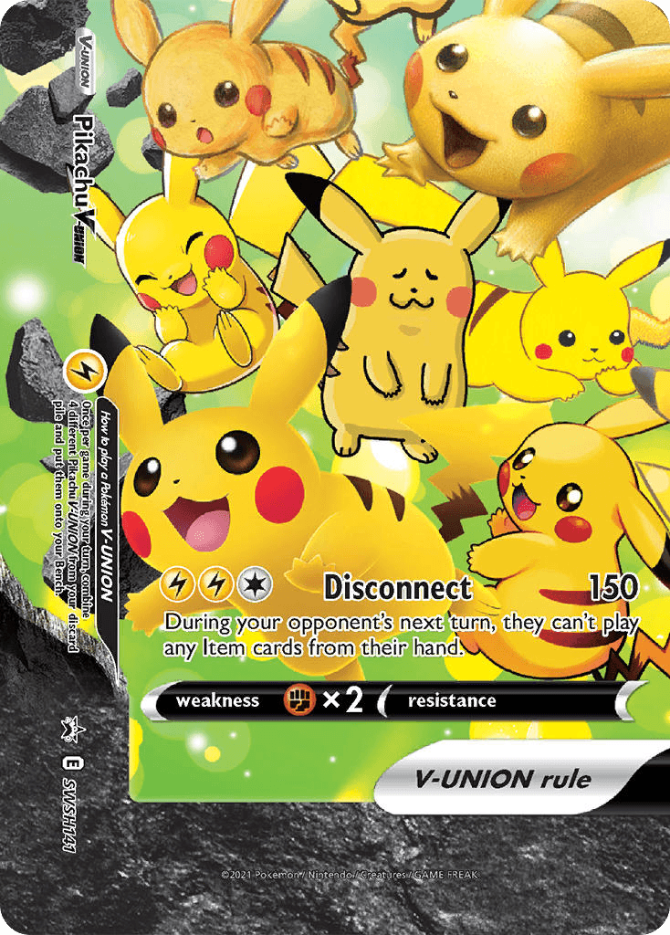 Pikachu V-UNION printed card