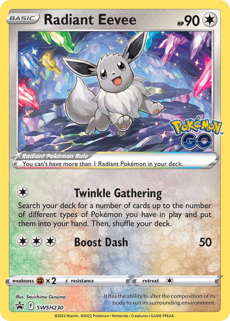 Radiant Eevee printed card