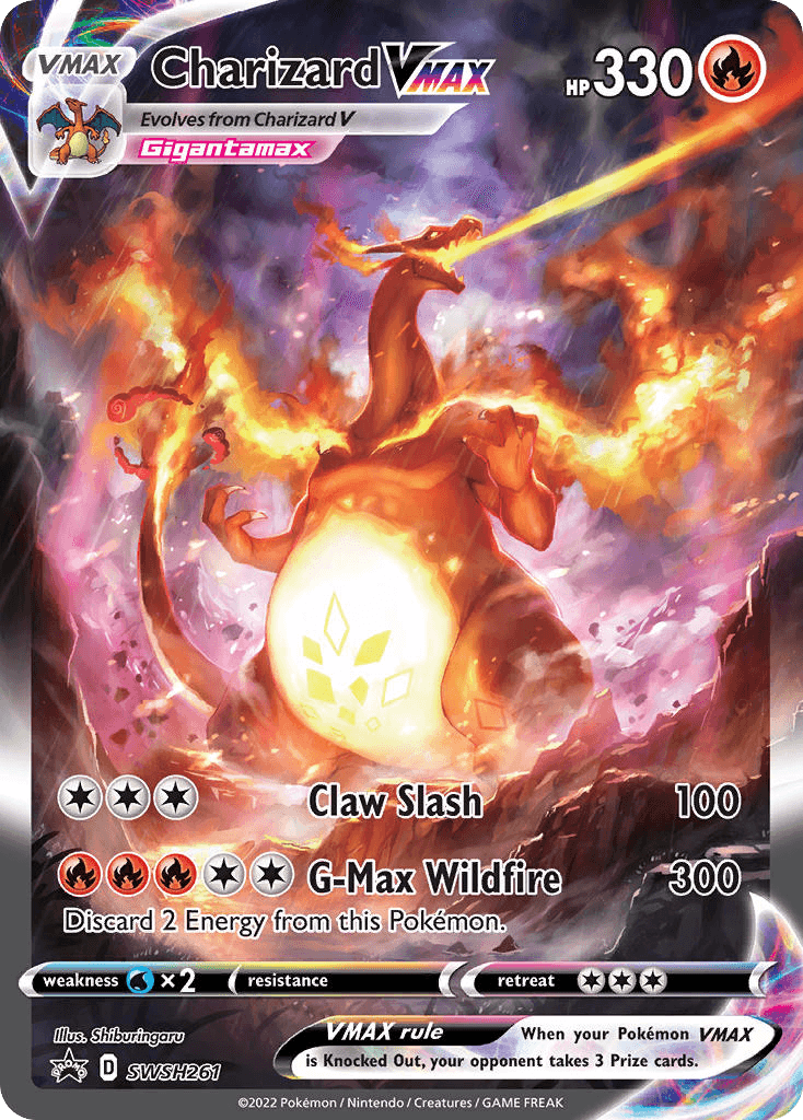 Charizard VMAX printed card