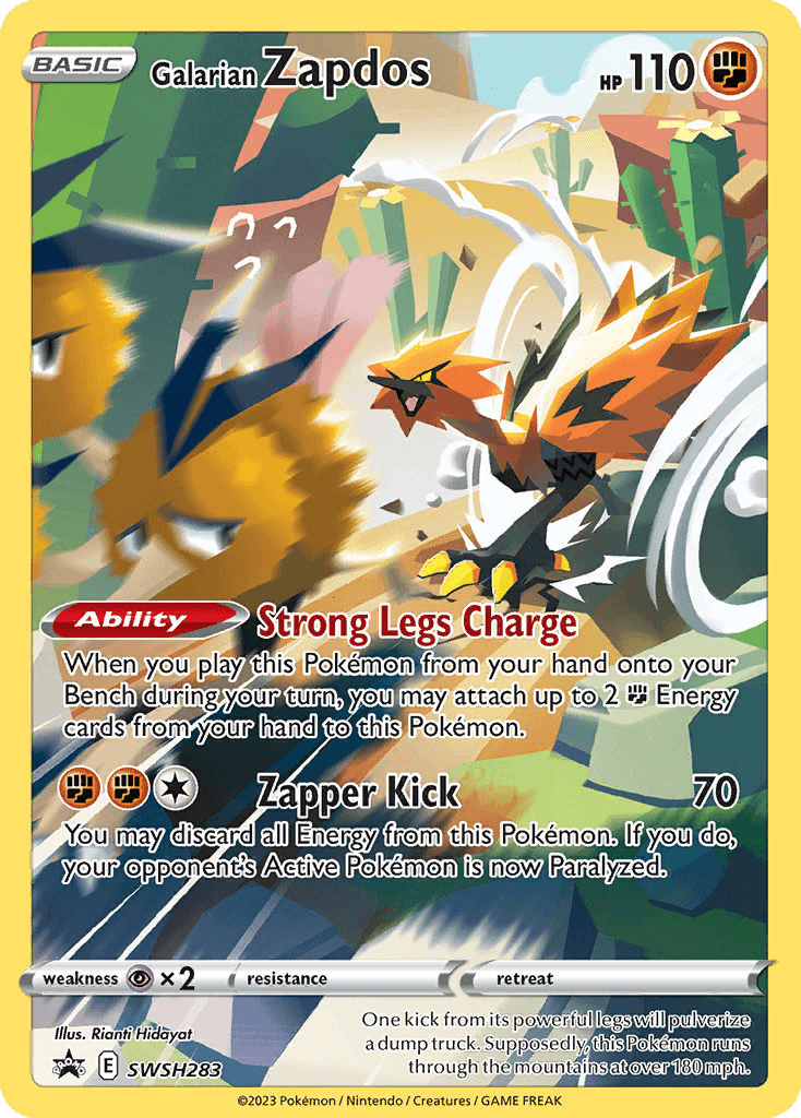 Galarian Zapdos printed card