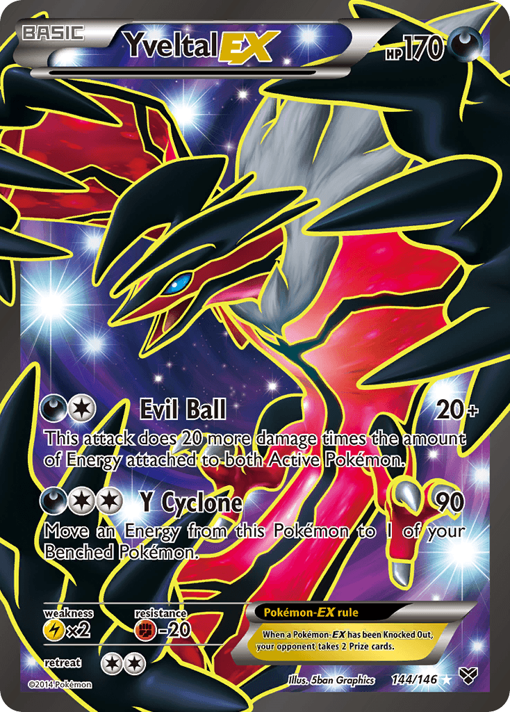 Yveltal-EX printed card