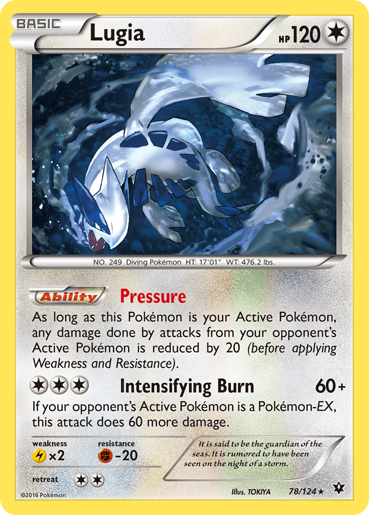 Lugia printed card