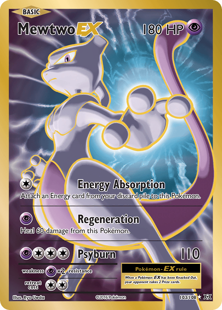 Mewtwo-EX printed card