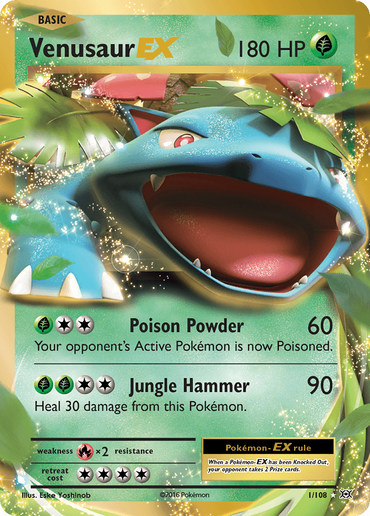 Venusaur-EX printed card