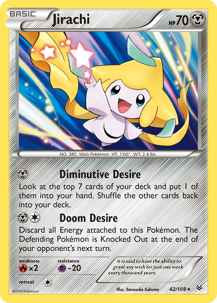 Jirachi printed card