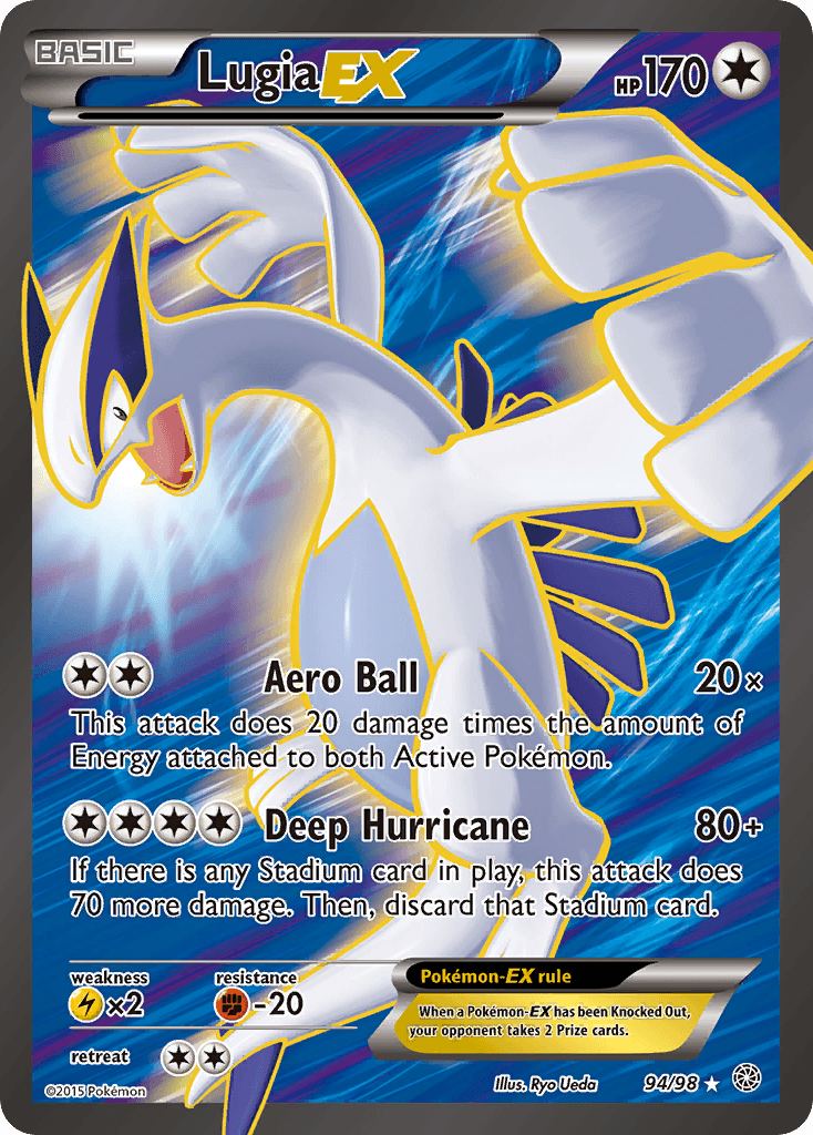 Lugia-EX printed card
