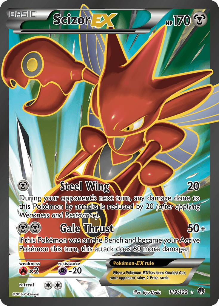 Scizor-EX printed card