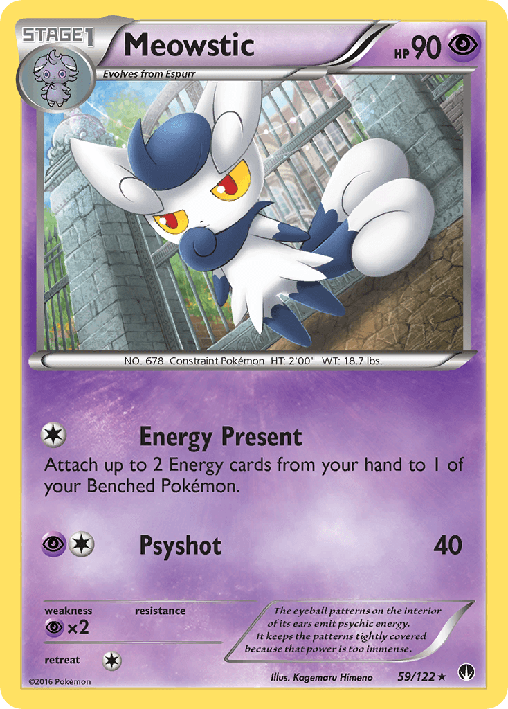 Meowstic printed card
