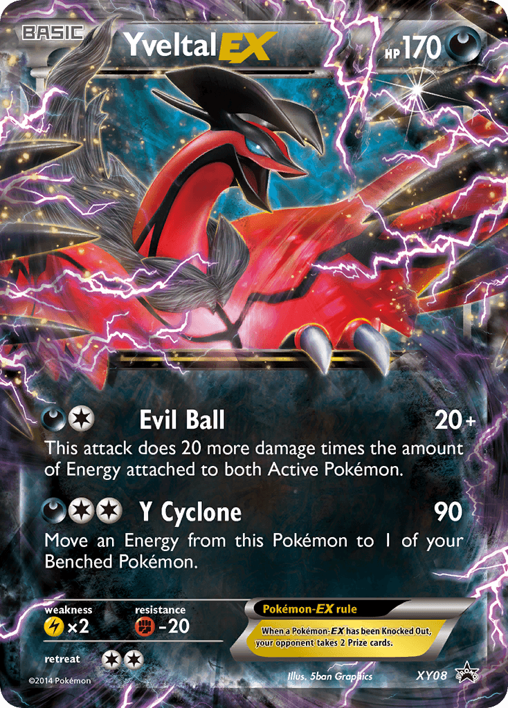 Yveltal-EX printed card