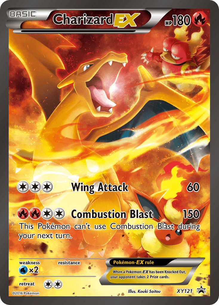 Charizard-EX printed card