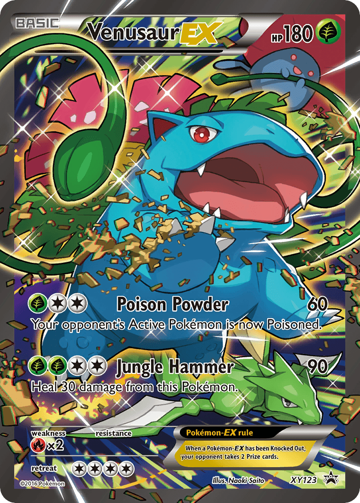 Venusaur-EX printed card