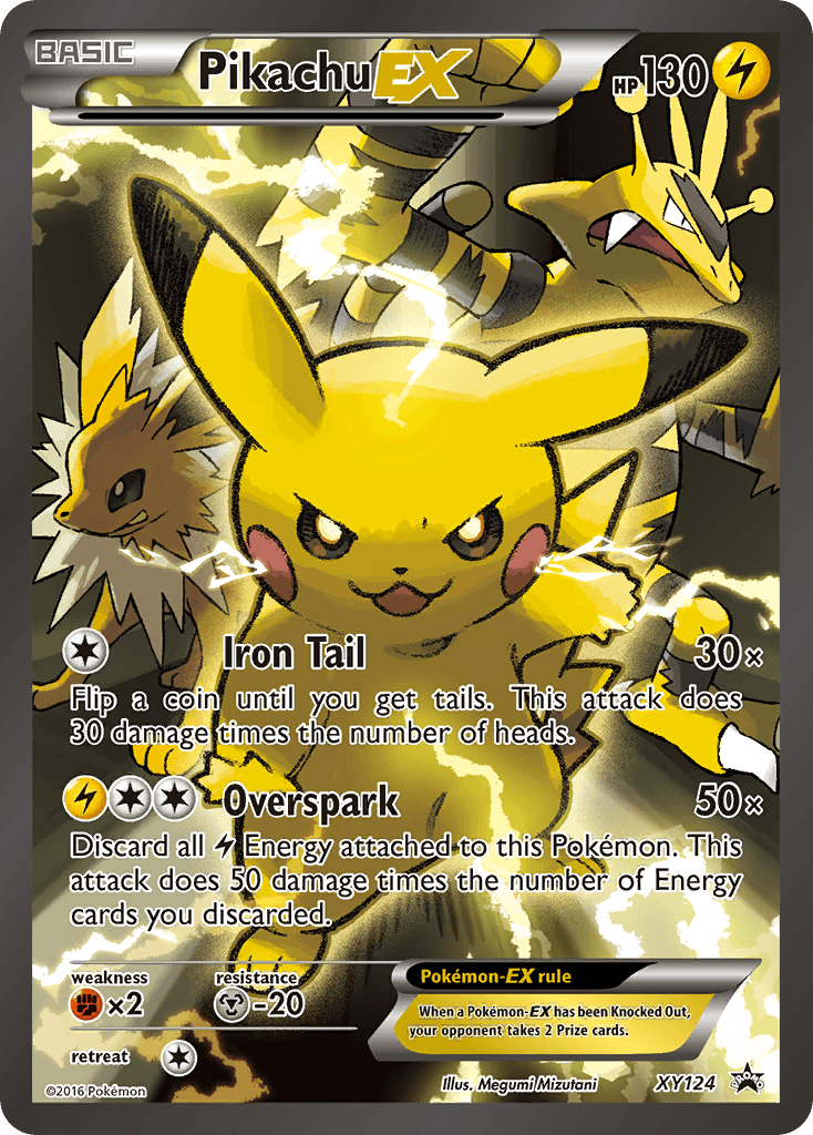 Pikachu-EX printed card
