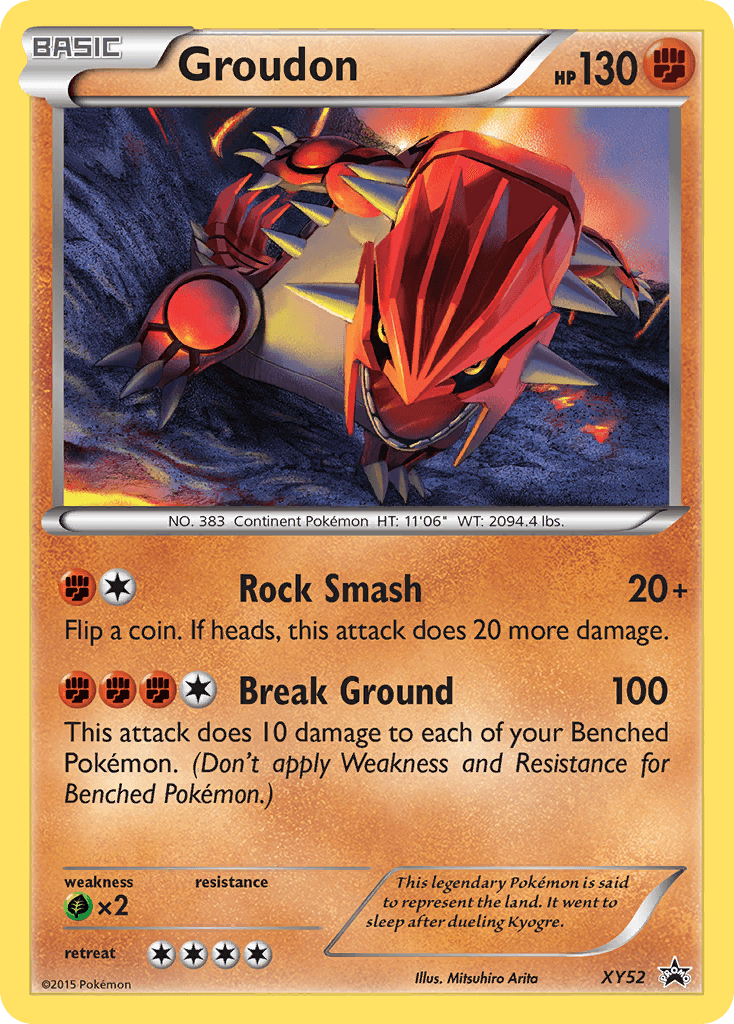Groudon printed card