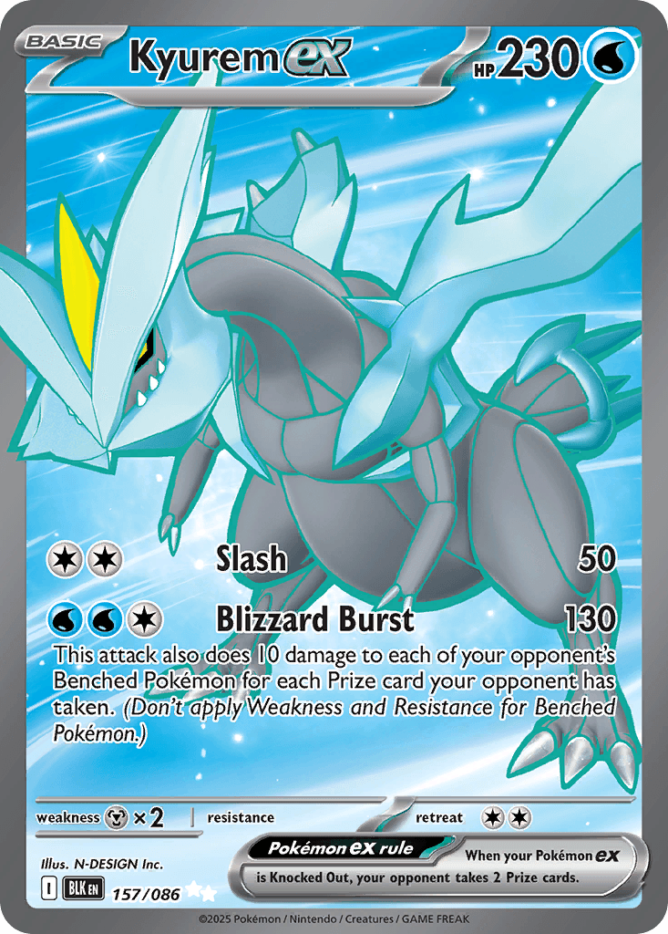 Kyurem ex printed card