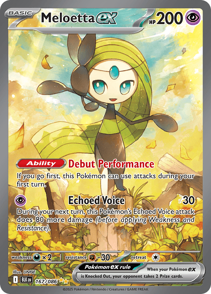 Meloetta ex printed card