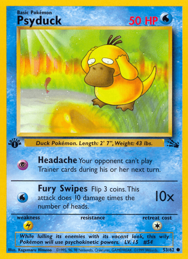 Psyduck printed card