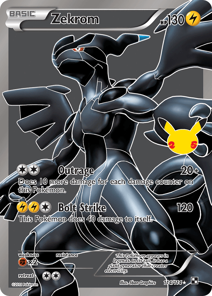 Zekrom printed card