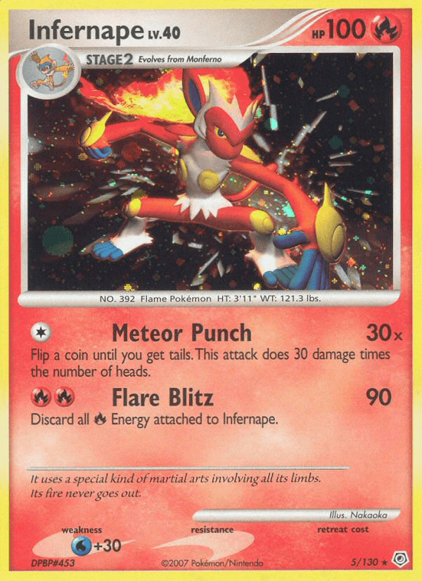 Infernape printed card