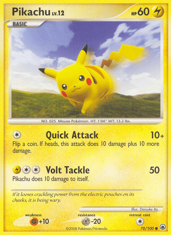 Pikachu printed card