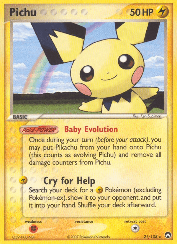 Pichu printed card